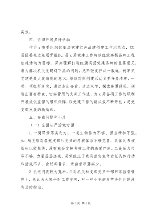 水利局党风廉政建设及反腐败工作情况汇报.docx