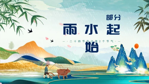 雨水节气介绍通用PPT模板