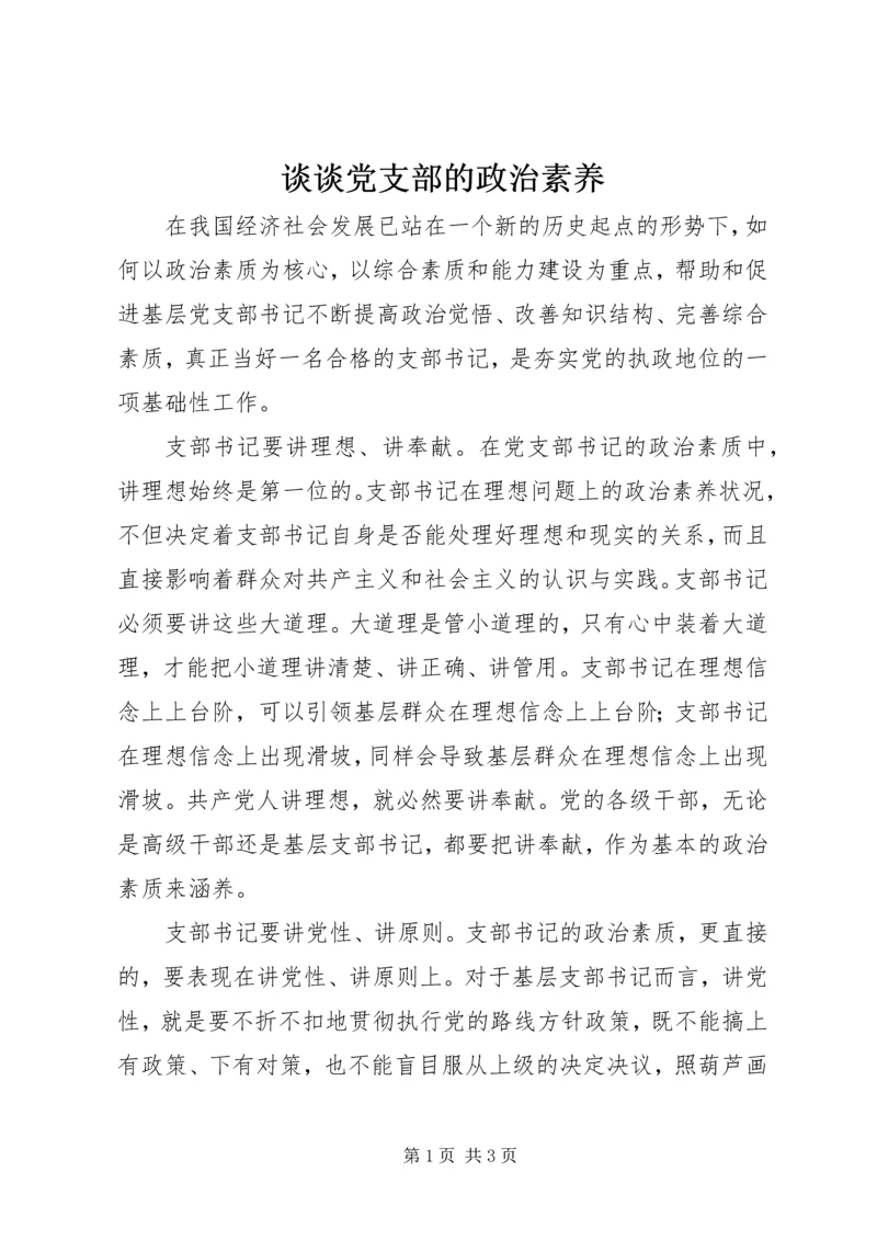 谈谈党支部的政治素养.docx