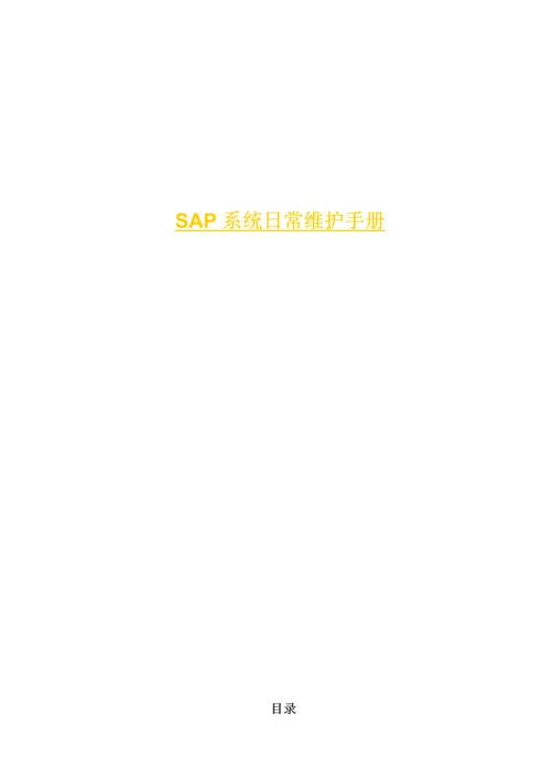 SAPBASIS日常维护基础手册.docx