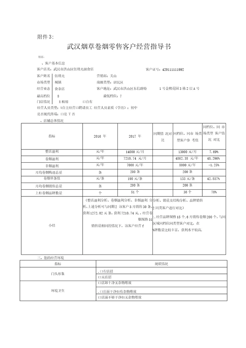 客户经营指导书