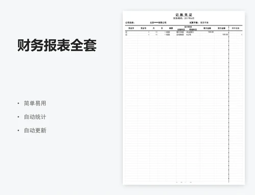 财务报表全套