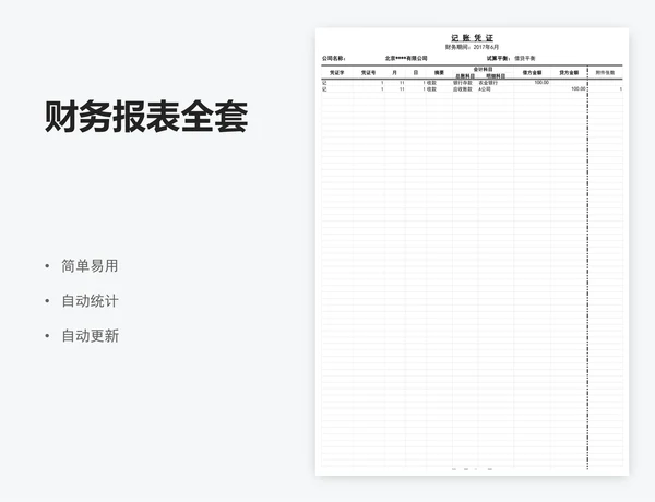 财务报表全套