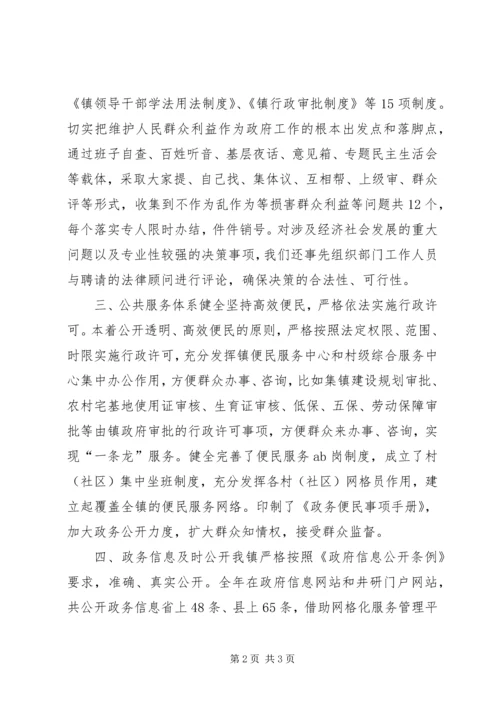 乡镇年度依法行政示范创建工作总结.docx