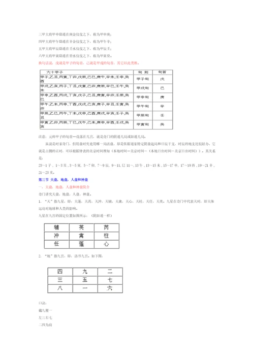 奇门遁甲基础知识入门.docx