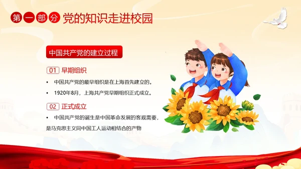 七一建党节党的知识进校园建党102年主题班会PPT