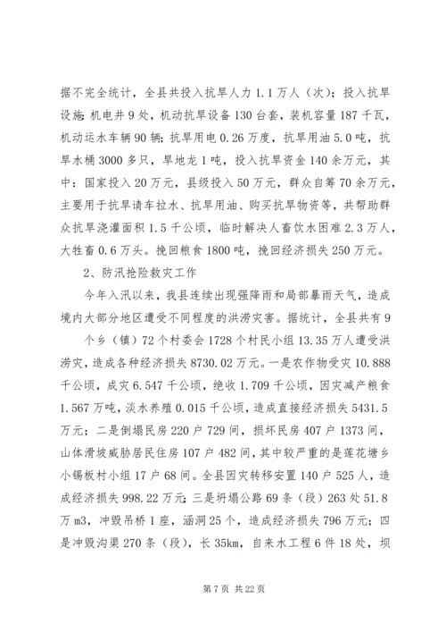 水务工作总结及工作计划精编.docx