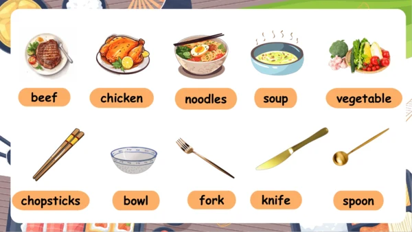Unit 5 Dinner‘s Ready 单元复习(一)-单词词组+典型例题（共25张PPT）