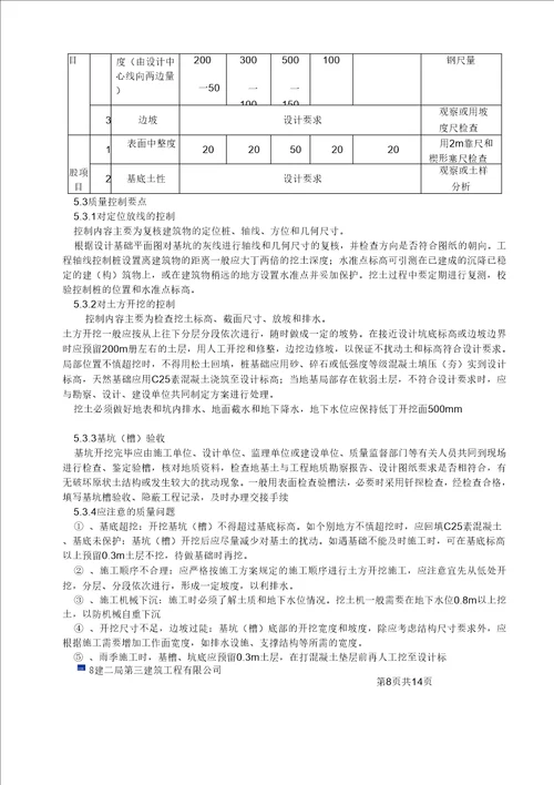 翡翠七期地下室基坑排水沟施工方案