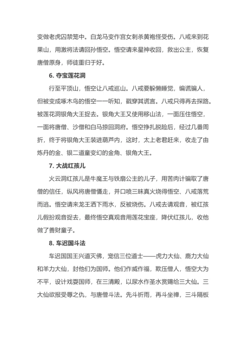 名著复习《西游记》知识汇总与考点速练.docx