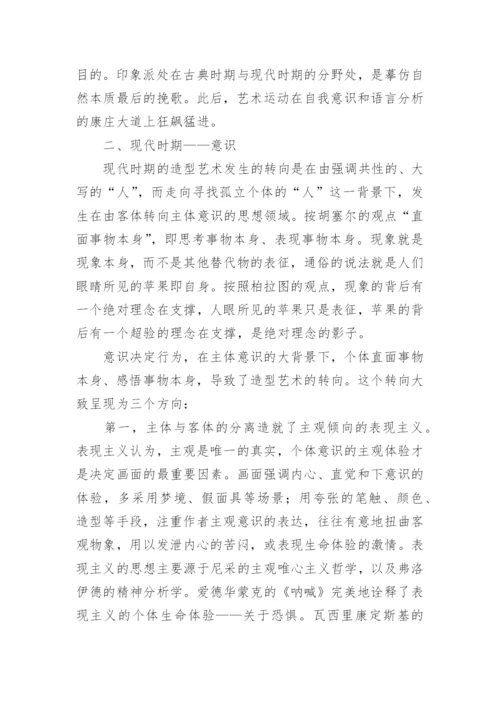 谈造型艺术中的哲学背景论文.docx