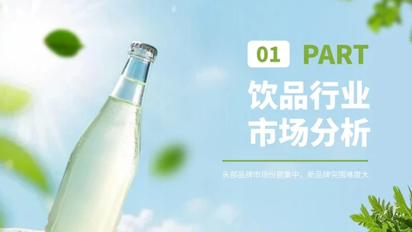 浅蓝色简约风饮品行业商业计划书