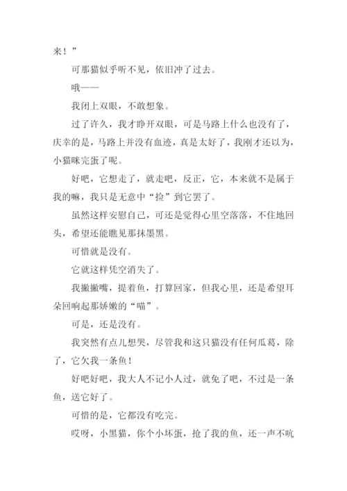 跑进家来的黑猫作文.docx