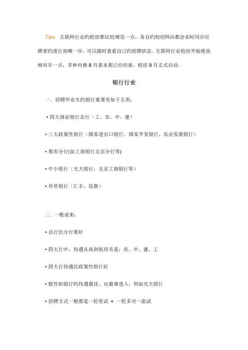 2023年留学生回国求职秋招必备各热门行业面试流程含投行快消互联网.docx