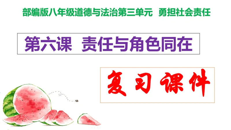 第六课  责任与角色同在复习课件 （22张PPT）