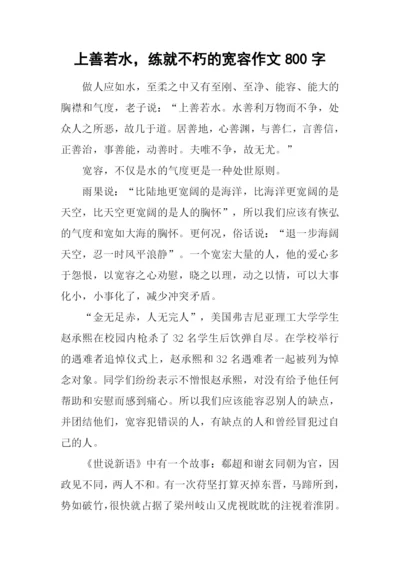 上善若水-练就不朽的宽容作文800字.docx