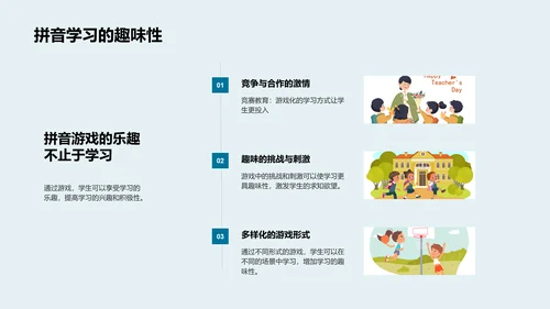 拼音知识游戏讲解PPT模板
