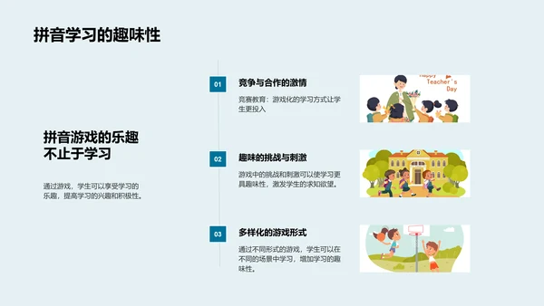 拼音知识游戏讲解PPT模板