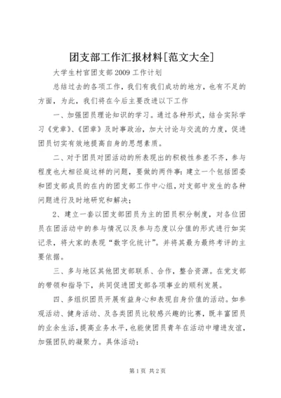 团支部工作汇报材料[范文大全] (2).docx