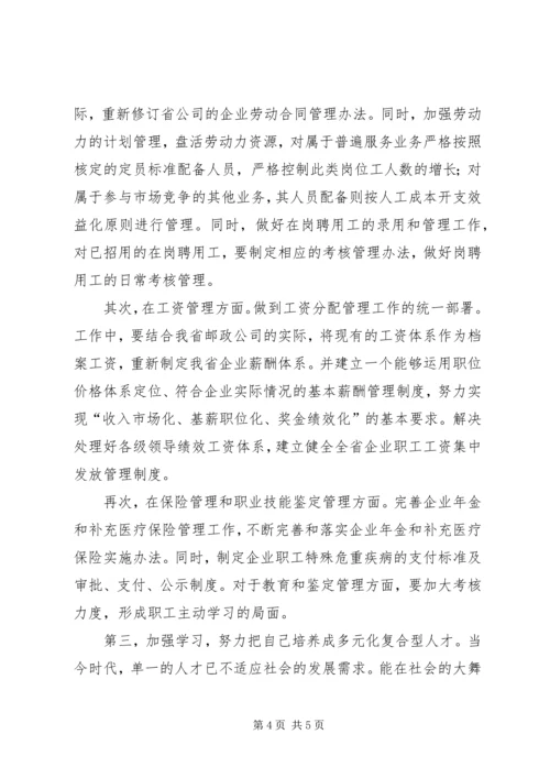 人力资源部副职的竞聘演讲稿.docx