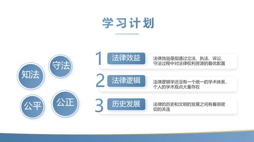 蓝色简约大气法律知识讲座PPT动态模板