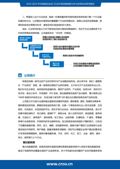 2018-2023年中国感应自动门行业市场深度调研分析与投资机会研究报告发展趋势(目录).docx