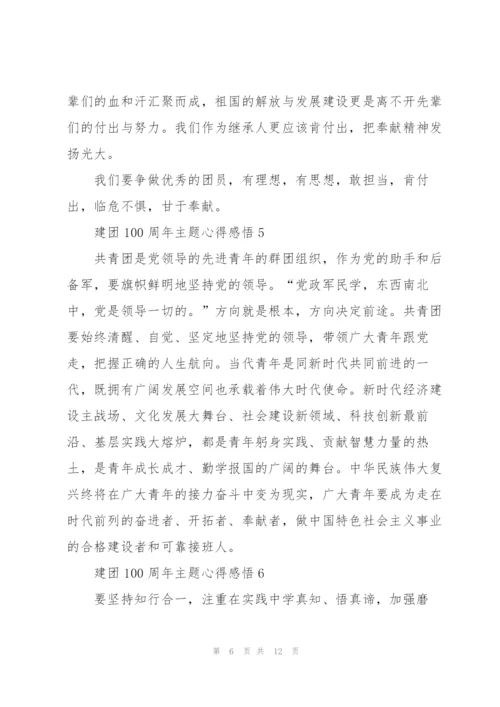 建团100周年主题心得感悟10篇.docx