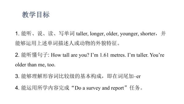 Unit 1 How tall are you Part A Let's learn课件（39张PP