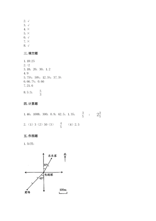 沪教版数学六年级下册期末检测试题及答案【考点梳理】.docx