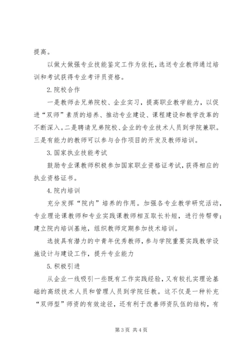 平顶山教育学院双师型教师队伍建设规划与实施方案 (5).docx