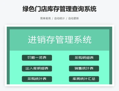 绿色门店库存管理查询系统