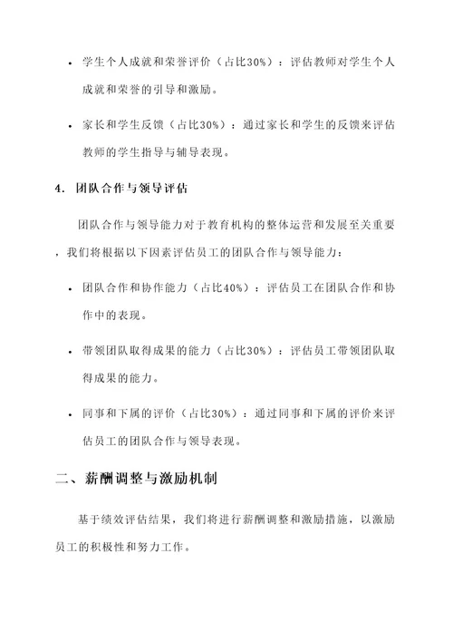教育行业人事薪酬绩效方案