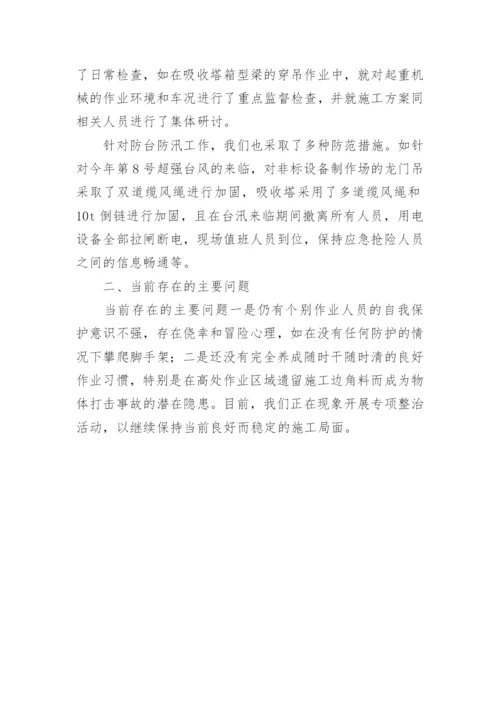 施工现场安全工作总结.docx