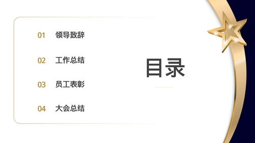 商务风员工表彰大会