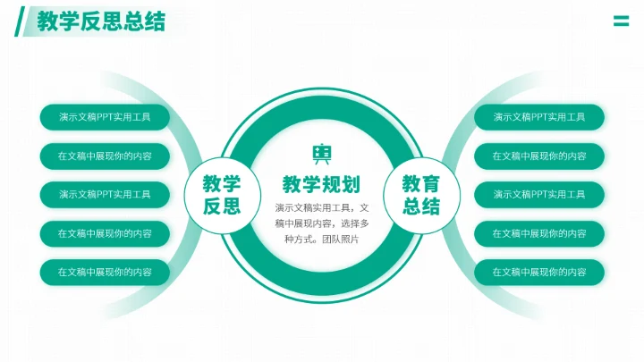 青绿色学校学校教育教学PPT模板