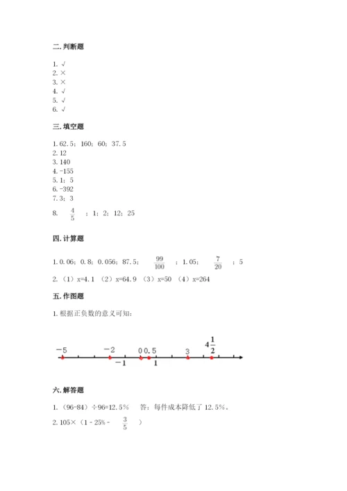 宁安市六年级下册数学期末测试卷（能力提升）.docx
