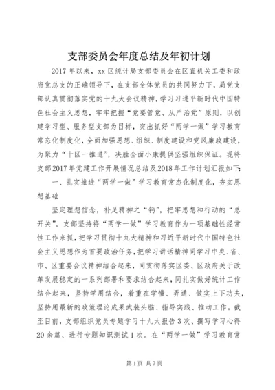 支部委员会年度总结及年初计划.docx