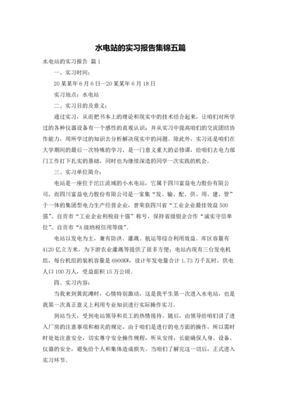 水电站的实习报告集锦五篇.docx