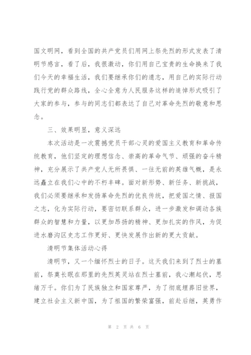 清明节集体活动心得.docx