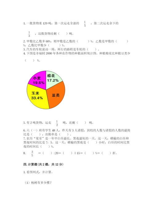 人教版六年级上册数学期末考试卷附精品答案.docx