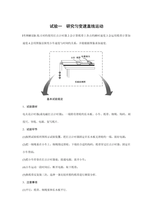 2023年人教版高中物理一轮复习实验试题汇编全套.docx