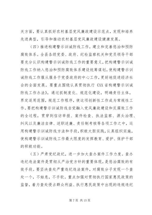 在县纪委全会上的工作报告.docx