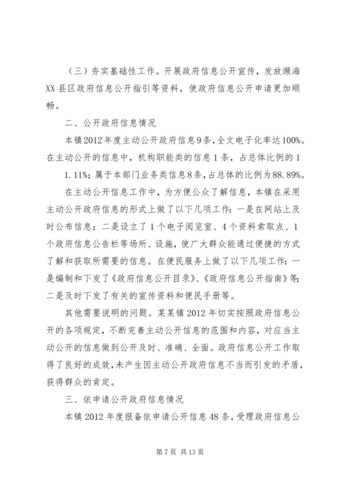 乡镇政务信息公开总结.docx