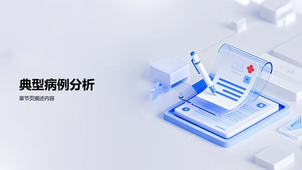 蓝色3D风典型病例汇报