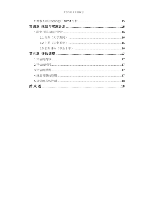 21页10000字金融工程专业职业生涯规划.docx