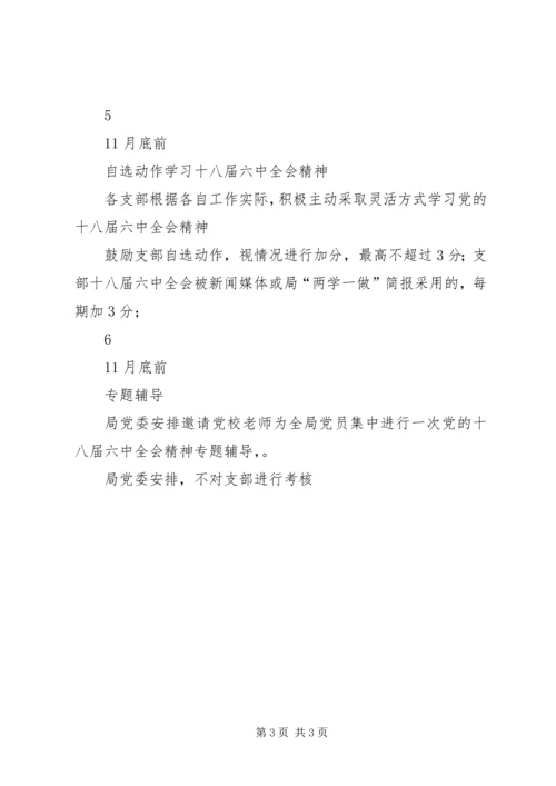 人社局基层党支部学习十八届六中全会精神考核内容.docx