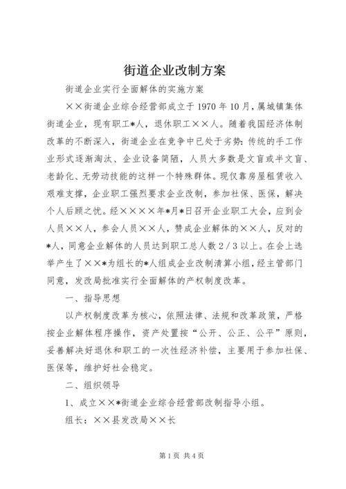 街道企业改制方案.docx