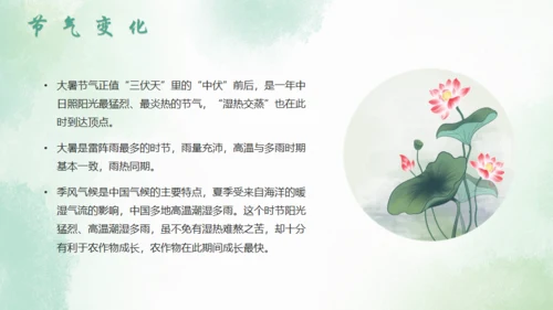 大暑节气中国风水墨荷花背景通用PPT模板