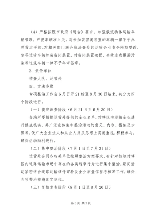 运输市场专项整顿指导方案.docx