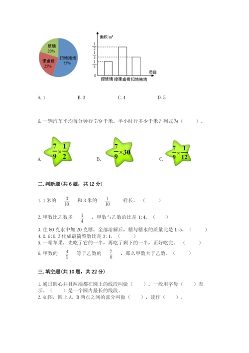 人教版六年级上册数学期末测试卷加解析答案.docx